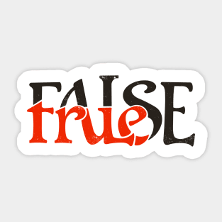 True or False Sticker